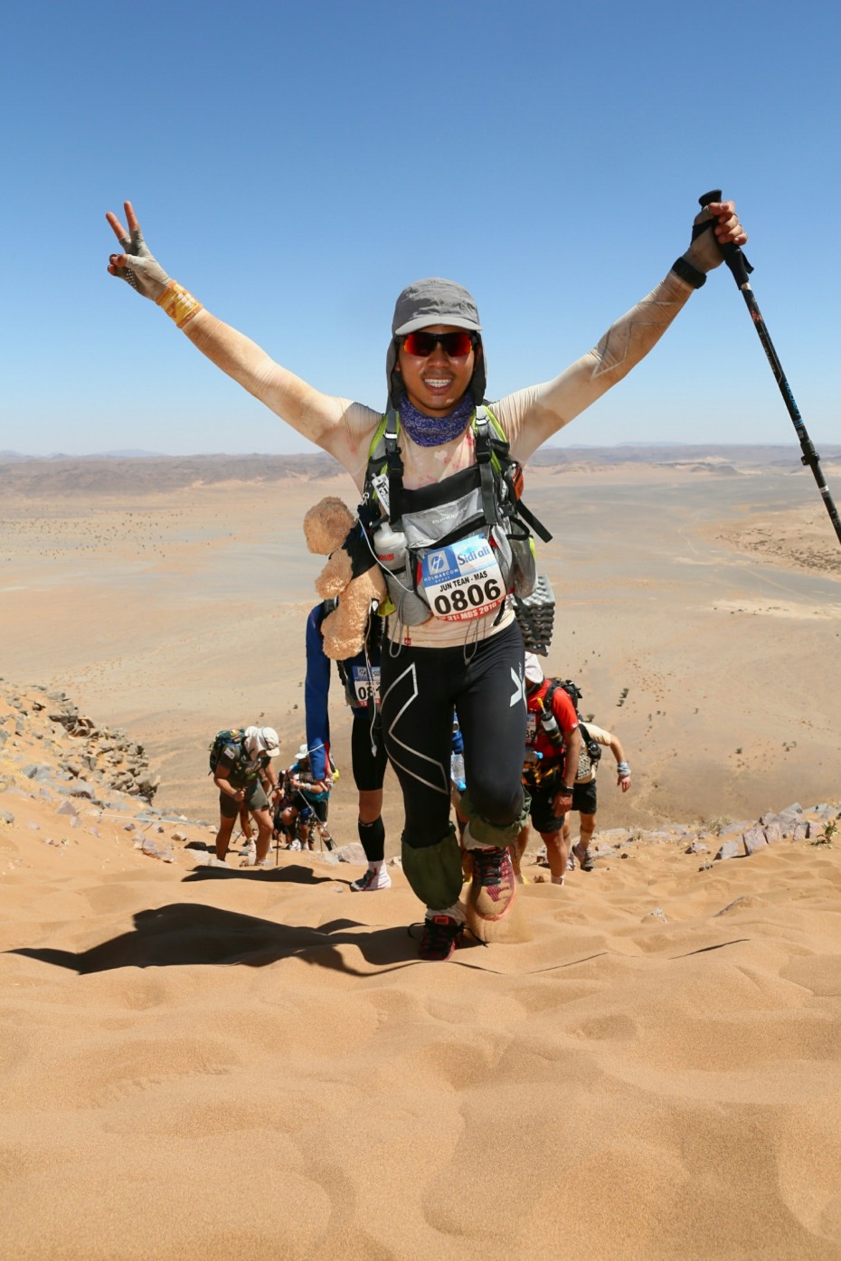 Red Ribbon youth icon Jeff Lau was in the Sahara Desert for the Marathon Des Sables – dubbed the world’s toughest foot race – to raise funds for the Malaysian AIDS Foundation. — Handout